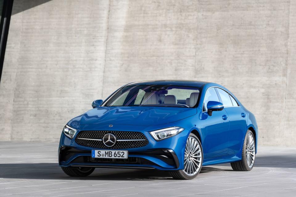 <p>With an average price of $57,454, used Mercedes-Benz CLS-class sedans are going for $11,173 less than they were a year ago, according to iSeeCars. Though it may lack the punch of the Mercedes-AMG GT 4-Door or the rear-seat headroom of the Mercedes E-class, the CLS-class is still a comfortable and attractive four-door from the three-pointed star.</p><p><a class="link " href="https://www.caranddriver.com/mercedes-benz/cls-class" rel="nofollow noopener" target="_blank" data-ylk="slk:MORE ABOUT THE MERCEDES-BENZ CLS-CLASS;elm:context_link;itc:0;sec:content-canvas">MORE ABOUT THE MERCEDES-BENZ CLS-CLASS</a></p>