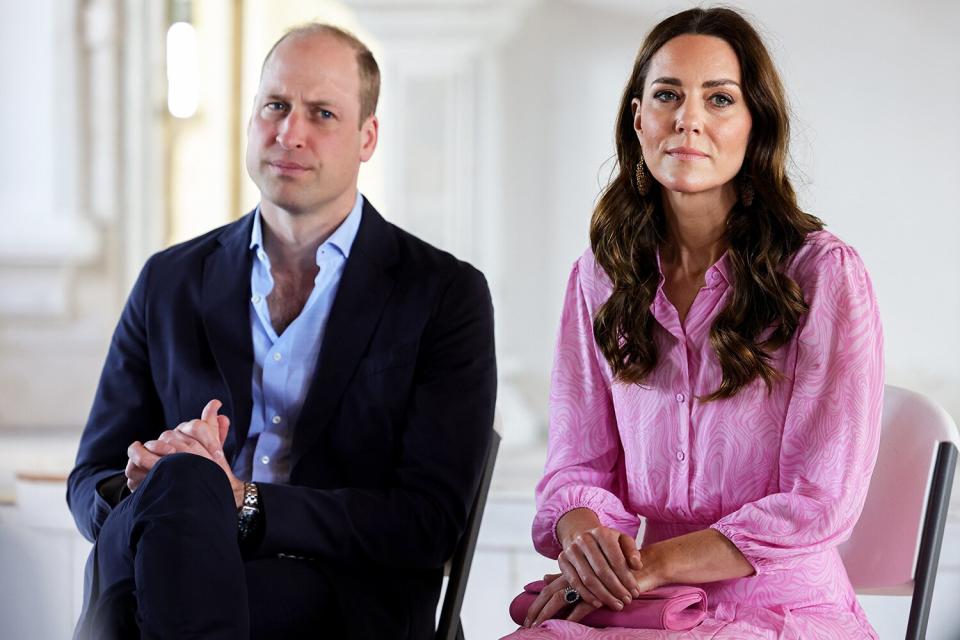 Prince William, Duke of Cambridge and Catherine, Duchess of Cambridge during a visit to Daystar Evangelical Church on March 26, 2022 in Great Abaco, Bahamas. Abaco was dramatically hit by Hurricane Dorian, It damaged 75% of homes across the chain of islands and resulted in tragic loss of life. During their visit to the Church they will hear first-hand what it was like to be on the island at the point the hurricane hit, and how people have come together to support each other during an incredibly difficult time. The Duke and Duchess of Cambridge are visiting Belize, Jamaica and The Bahamas on behalf of Her Majesty The Queen on the occasion of the Platinum Jubilee. The 8 day tour takes place between Saturday 19th March and Saturday 26th March and is their first joint official overseas tour since the onset of COVID-19 in 2020.