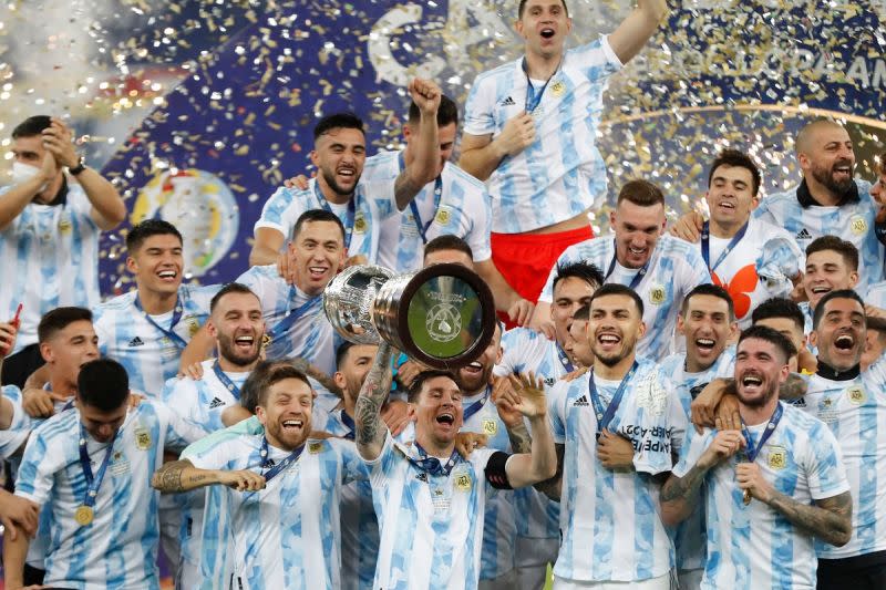 ▲梅西率領阿根廷奪冠。（圖／美聯社／達志影像）