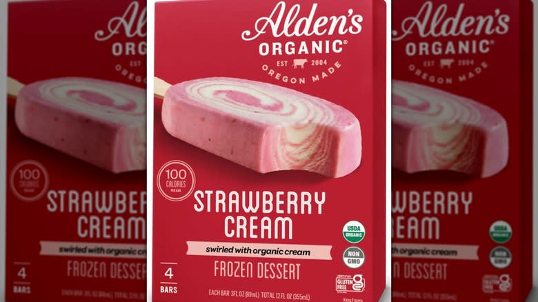 box of Alden's strawberry bars