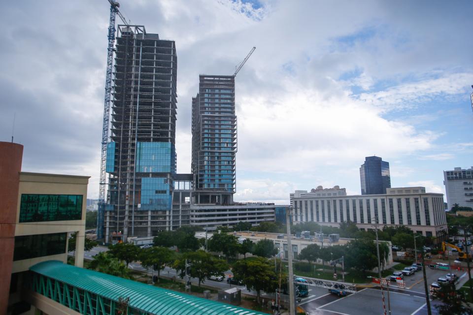 The construction site of the One West Palm development, at 550 N. Quadrille Blvd., is seen in downtown West Palm Beach, FL., on Wednesday, September 21, 2022.
