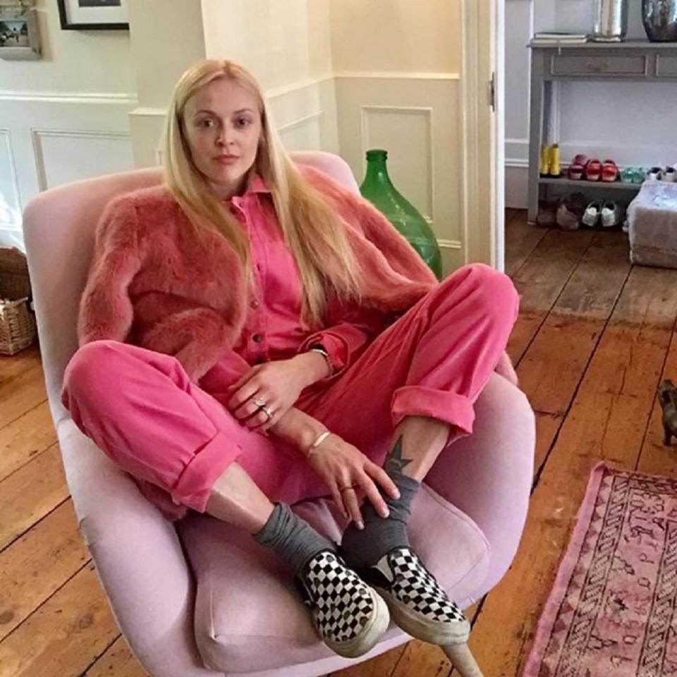 Fearne Cotton in a pink Kenzo jumpsuit donated to the Mind auction (Mind Fearne Cotton/PA)