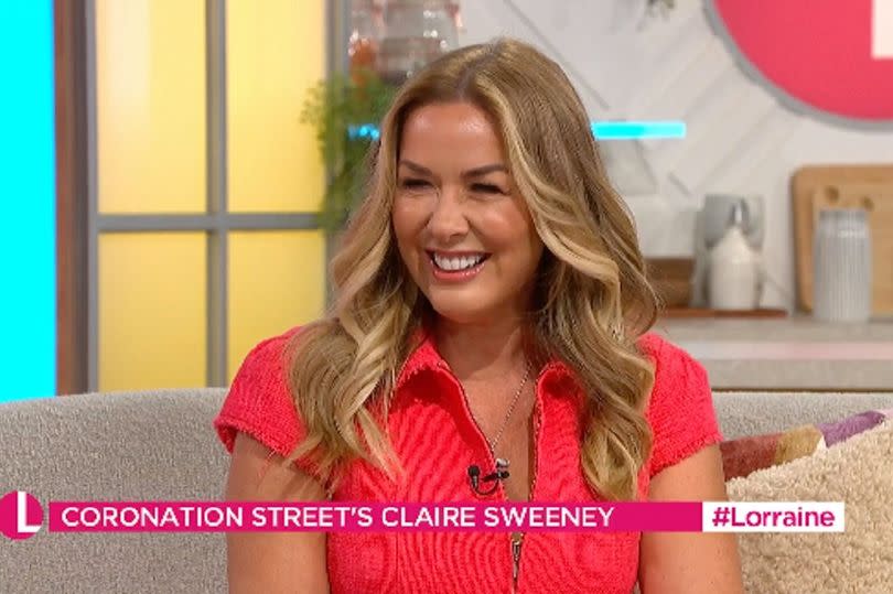 Claire on ITV's Lorraine where she was heard talking all things Corrie -Credit:ITV