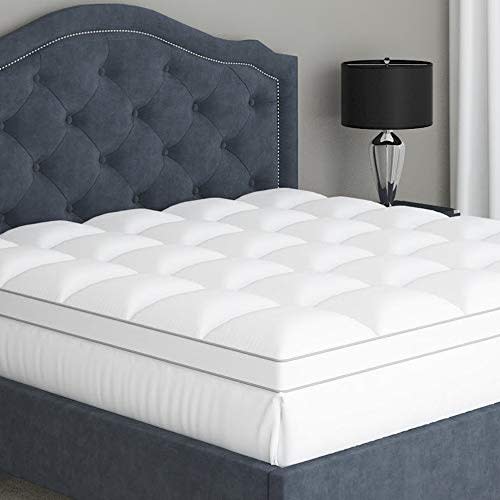 Sleep Mantra Mattress-Topper - Plush Quilted Pillow Top with Down Alternative Fill