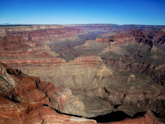 The Grand Canyon National Park as seen from a helicopter near Tusayan, Arizona (AP Photo/Julie Jacobson, File) (AP)