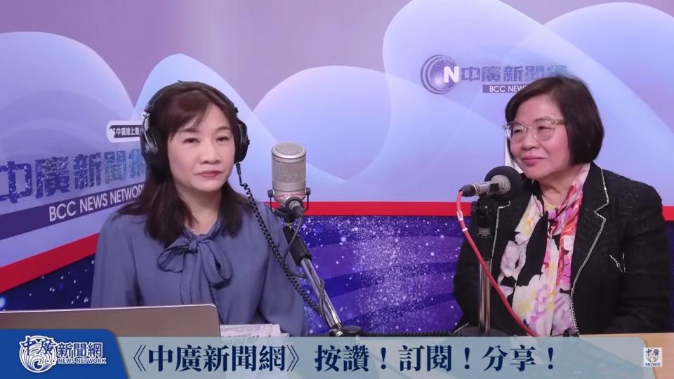 黃呂錦茹今（7）日接受中廣節目「千秋萬事」主持人王淺秋專訪。（圖：中廣「千秋萬事」提供）