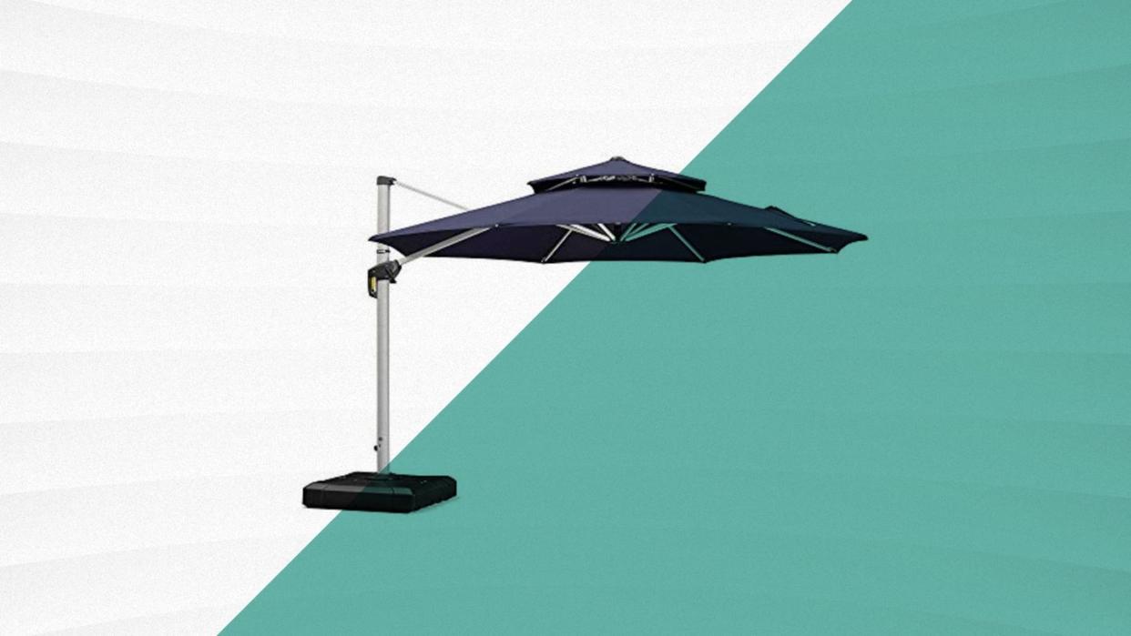 cantilever umbrella purple leaf