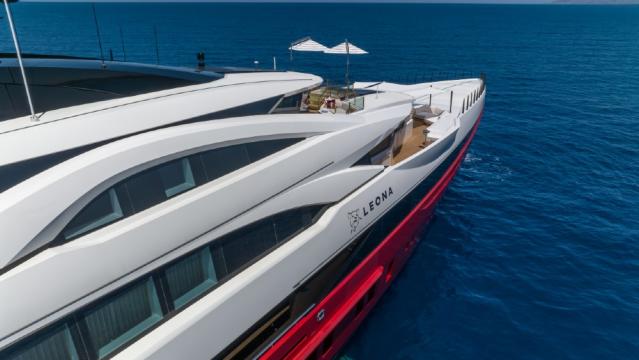 This New 263-Foot Superyacht Has a Grecian-Inspired Beach Club