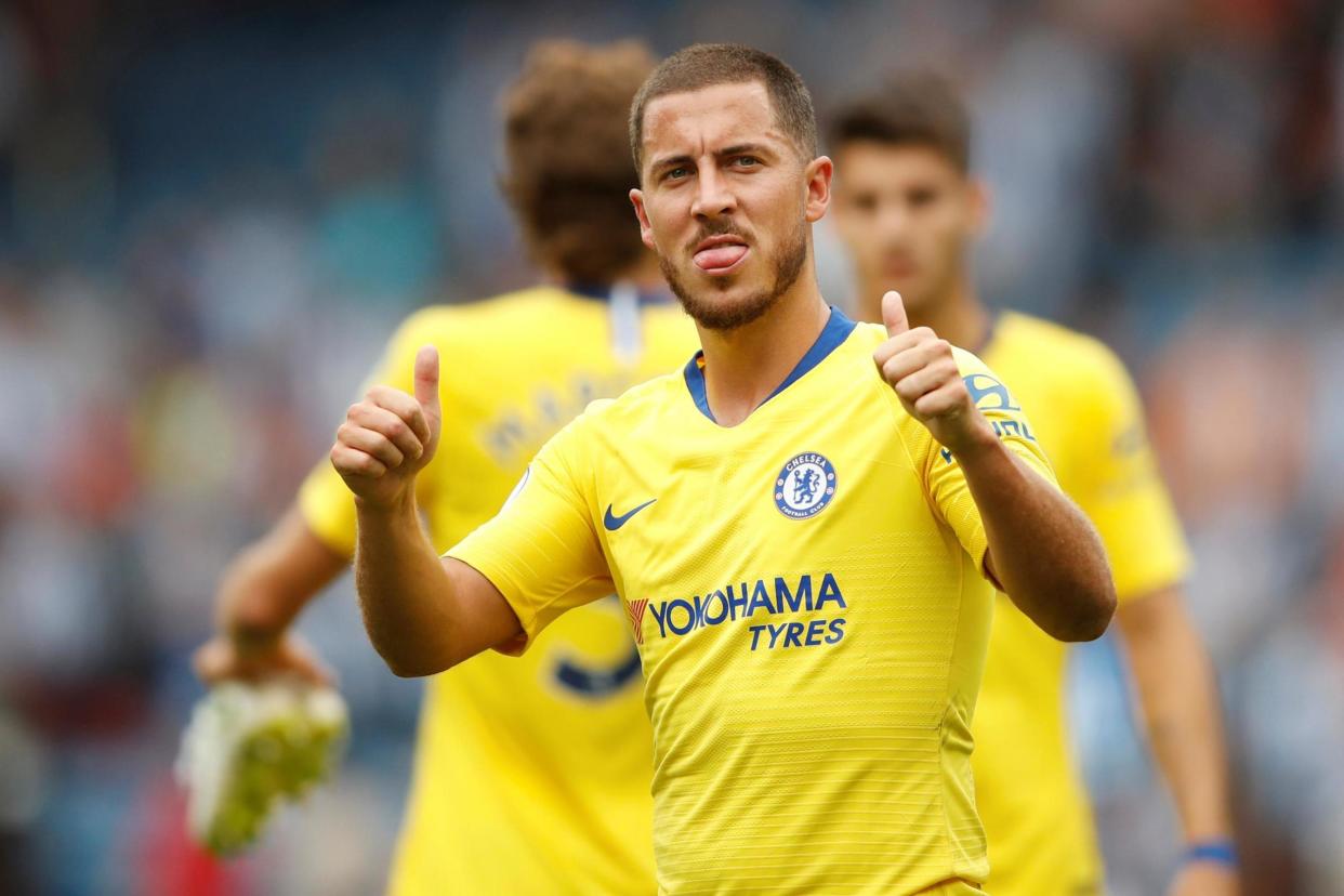 Back: Eden Hazard makes his first start of the season against Arsenal: Action Images via Reuters