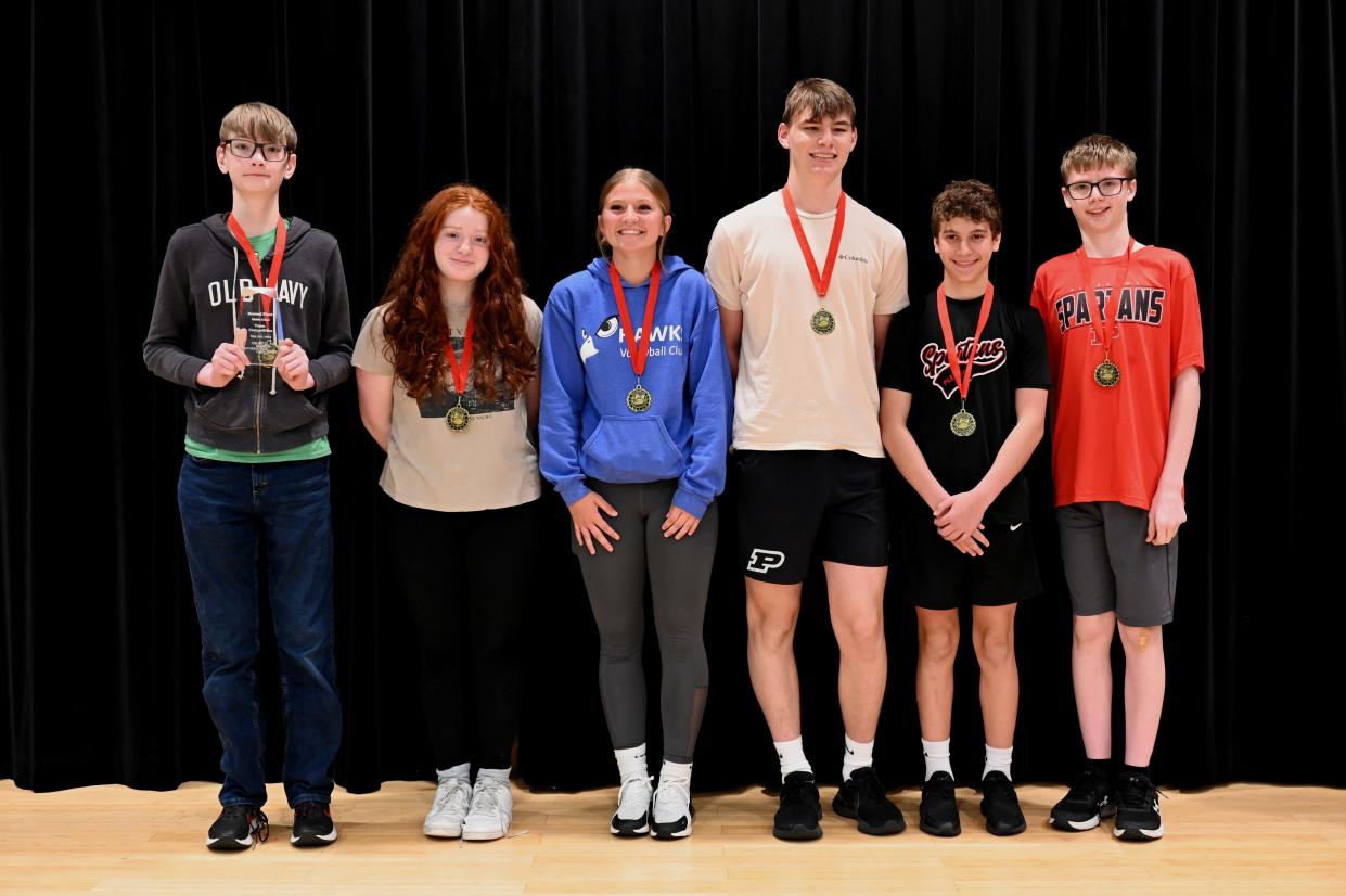 The team from Pleasant Middle School took second place team honors during the annual Math Challenge. Each team member received individual medals and the school received a trophy.