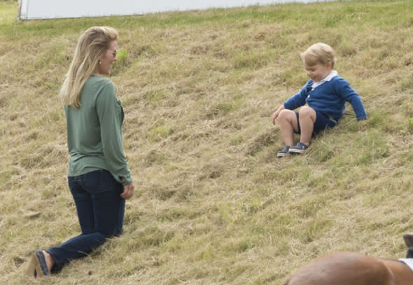 Mandatory Credit: Photo by Tim Rooke/REX Shutterstock (4848276bg) Autumn Phillips and Prince George British Royals at Beaufort Polo Club, Gloucestershire, Britain - 14 Jun 2015  