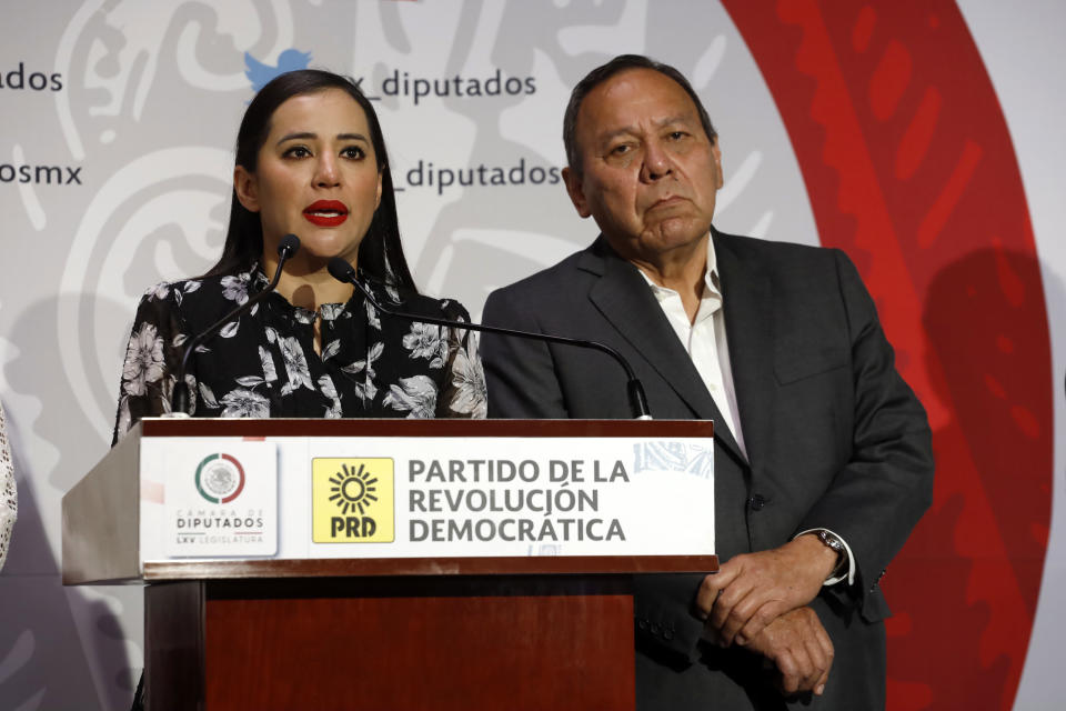 Cuevas durante una conferencia de prensa, (Luis Barron / Eyepix Group/Future Publishing via Getty Images)