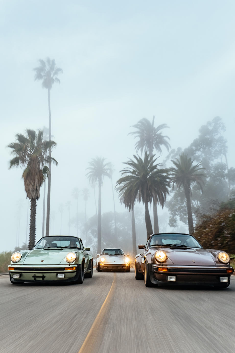 Magnus Walker's Porsche Turbos in Elysian Park