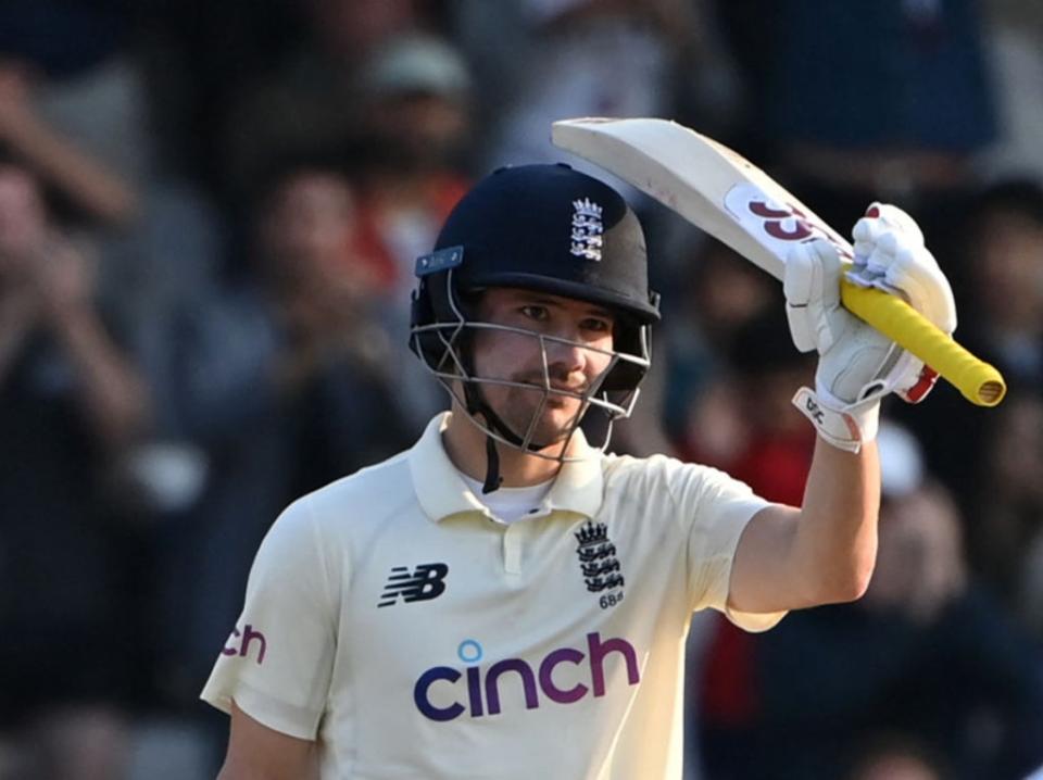 Rory Burns celebrates his half-century (AFP via Getty Images)