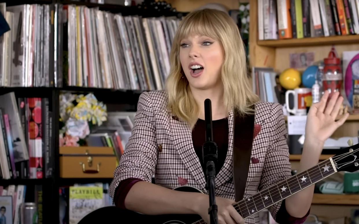 Taylor Swift performs at NPR