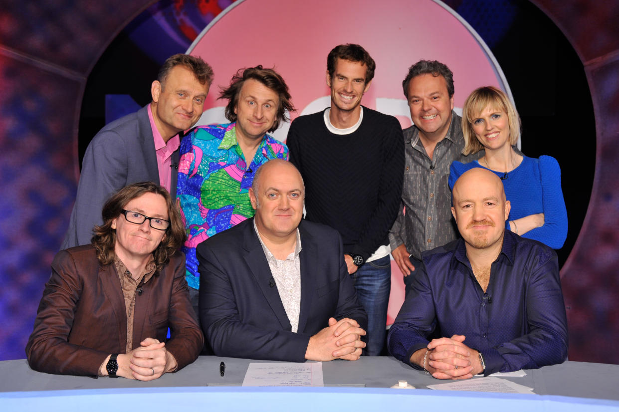 LONDON - SEP 17: Celebrities take part in a Mock the Week special for sport relief 2014 in London, England.