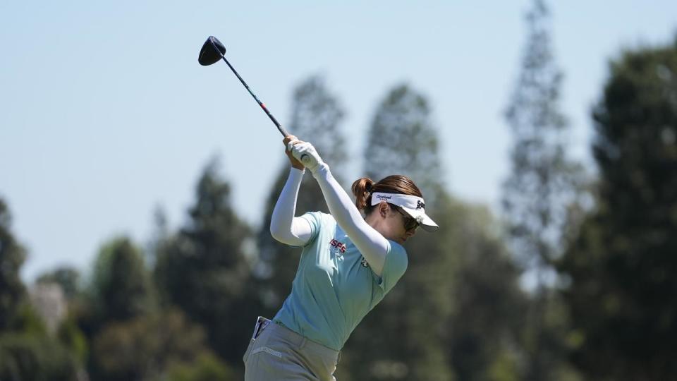 Hannah Green drives at Wilshire Country Club.