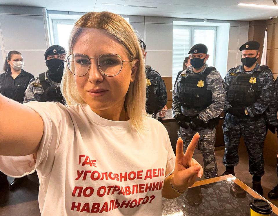 Russian opposition activist Lyubov Sobol was arrested in Moscow on WednesdayAP