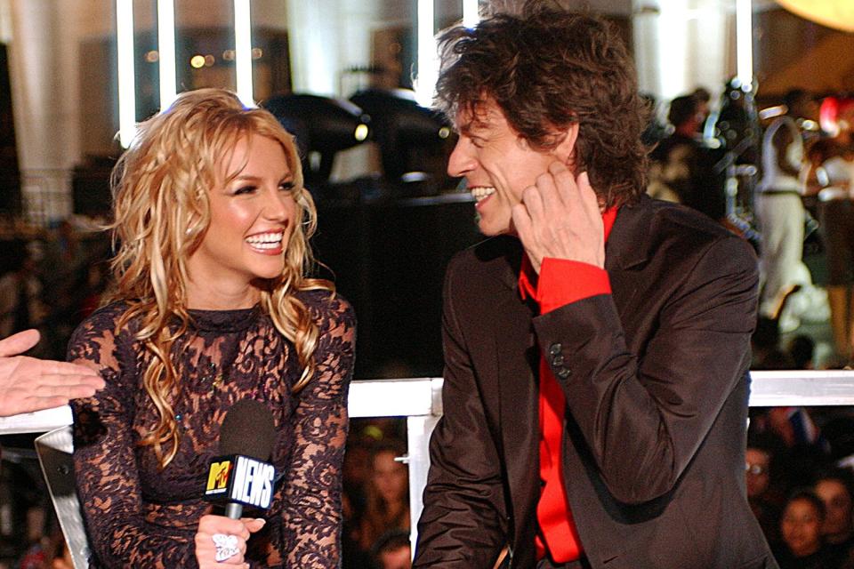 Britney Spears and Mick Jagger