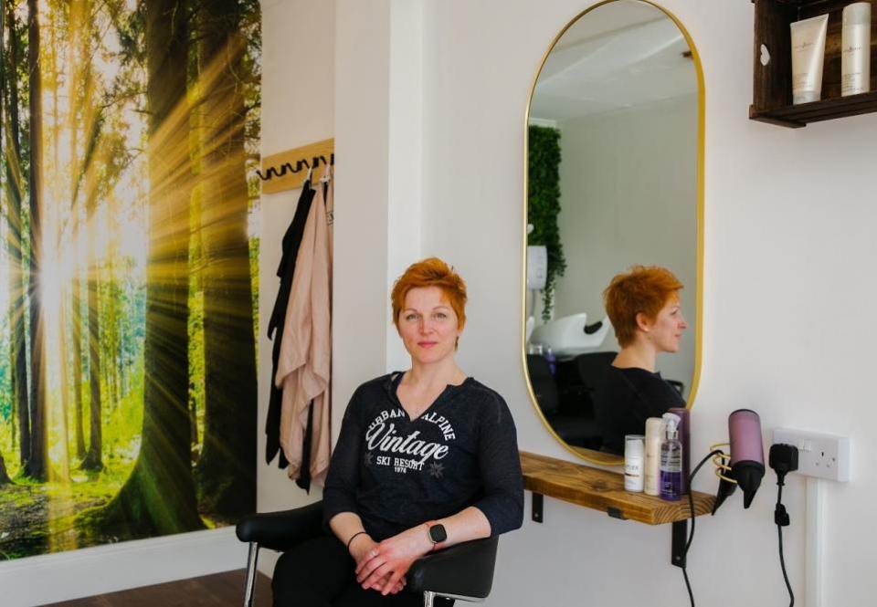 Šiaurės aidas: Jūratė Zarnauskaitė naujajame salone Kokertone.  Nuotrauka: Sarah Caldicott, „Newsquest“.