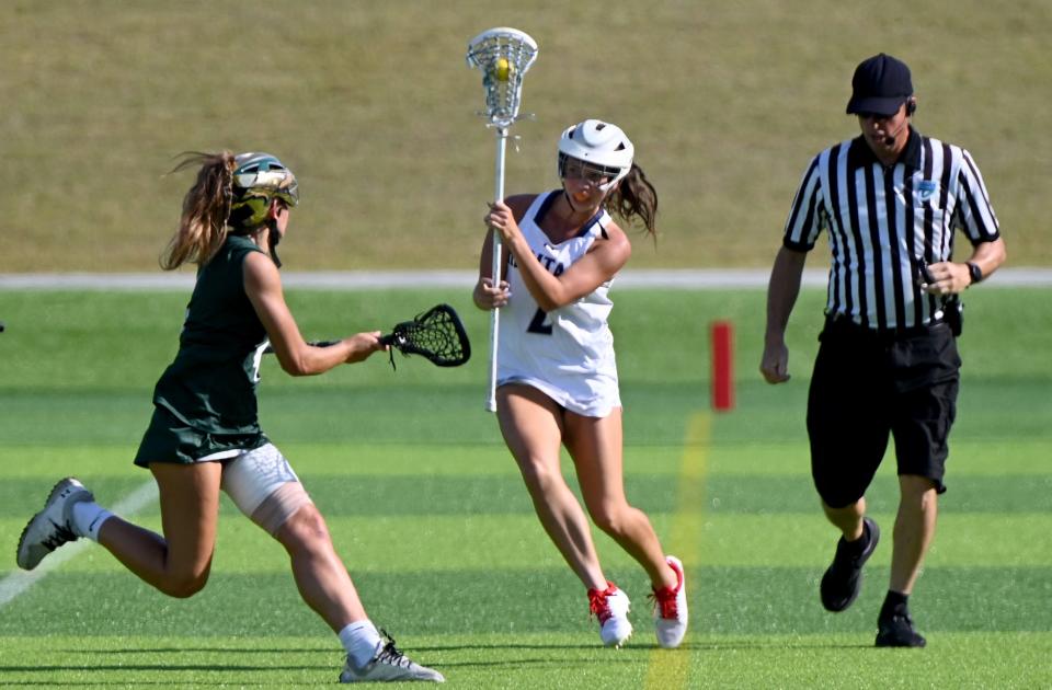 American Heritage-Delray takes on St. Stephen’s Episcopal in a girls 1A lacrosse semifinal matchup in Naples on May 5.