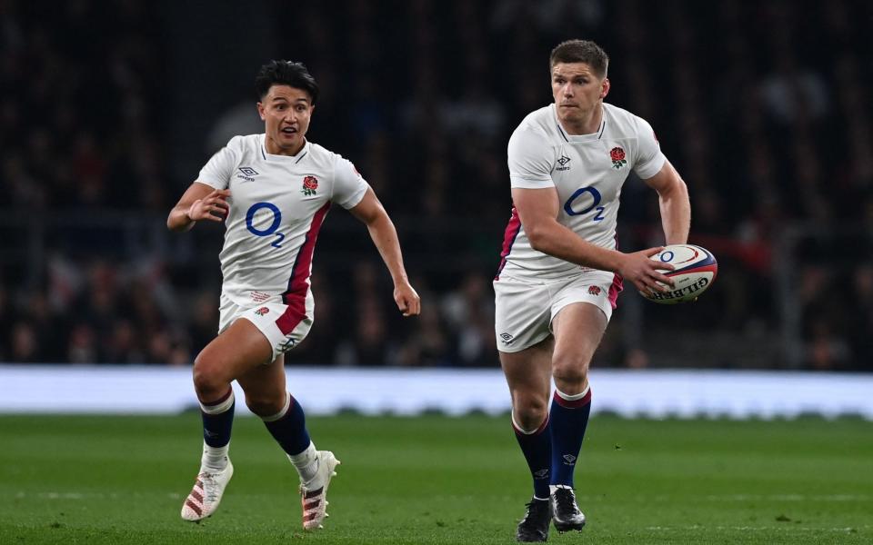 Owen Farrell and Marcus Smith playing for England - Owen Farrell can unlock Marcus Smith's true potential for England, says Martin Gleeson - GETTY IMAGES