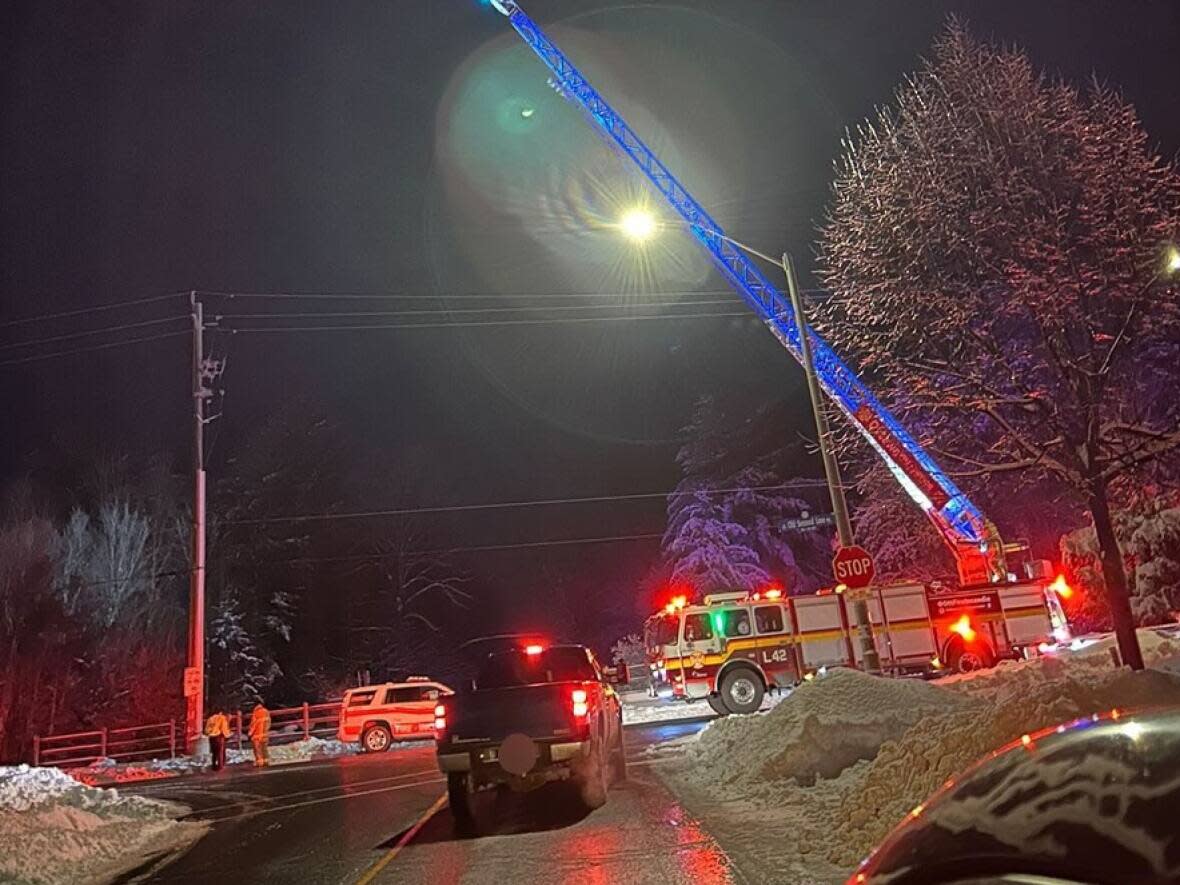 Firefighters were called to an area near Klondike and Old Second Line roads Saturday after a pair of hikers became lost in South March Highlands Conservation Forest. (Ottawa Fire Services - image credit)
