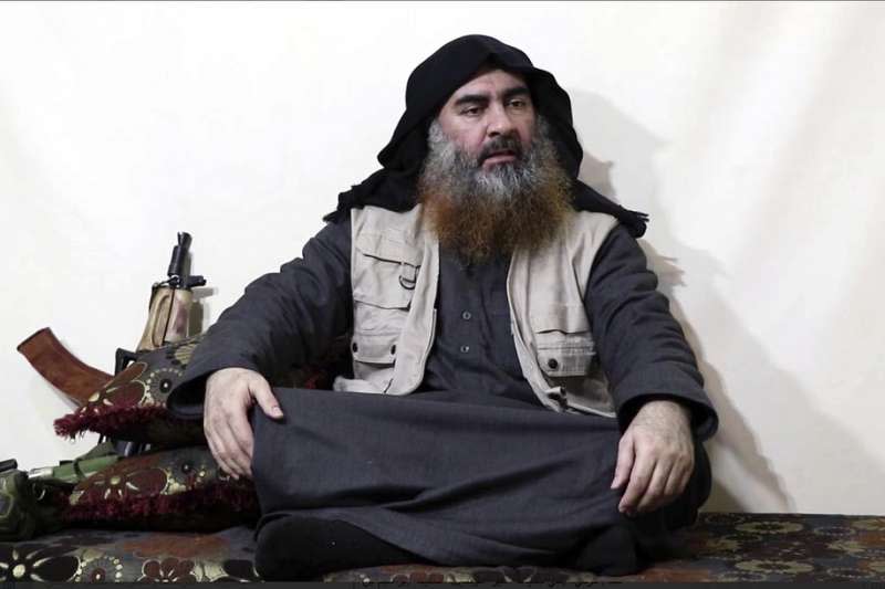 伊斯蘭國首領巴格達迪自爆身亡。（AP）