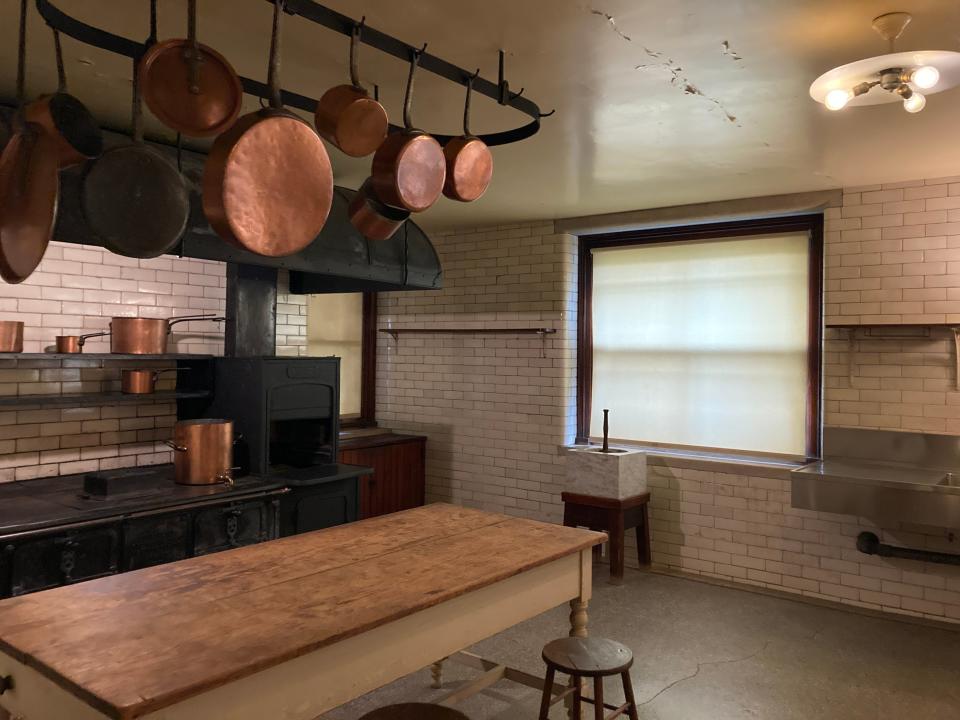 The kitchen in the Vanderbilt mansion.