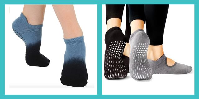 Gaiam Grippy Toeless Socks, 2 Pack