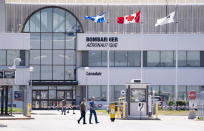 A Bombardier plant is seen in Montreal on Friday, June 5, 2020. Bombardier Aviation is reducing its workforce by about 2,500 employees due to challenges caused by COVID-19. The company said Friday that it had to make the move because business jet deliveries, industry-wide, are forecast to be down approximately 30% year-over-year due to the pandemic. (Paul Chiasson/The Canadian Press via AP)