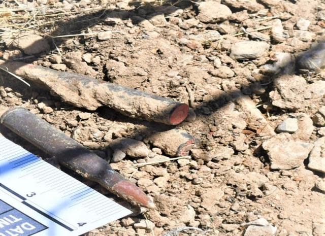 This photo released by the Bureau of Land Management on Feb. 1, 2024, shows a rifle projectile used in the 2019 killings of at least 19 burros in the Mojave Desert.