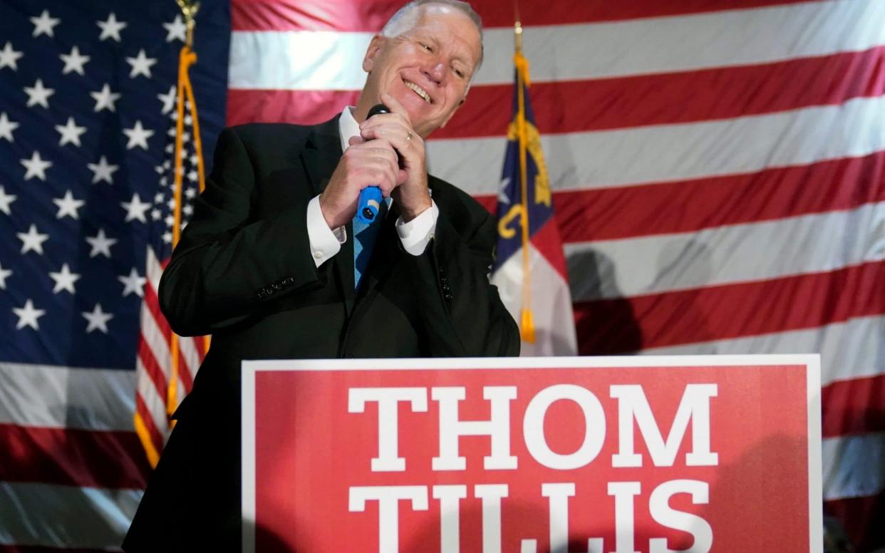 Thom Tillis won a narrow majority in North Carolina - AP