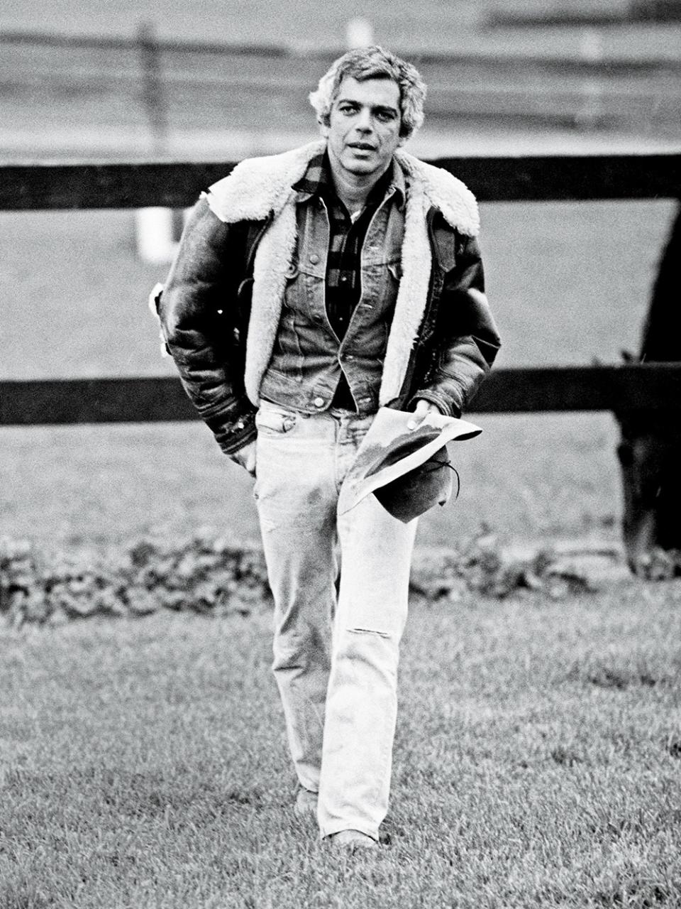 RALPH LAUREN
Flight jacket
East Hampton, 1977
The king of Americana makes a beefy shearling bomber look too easy.