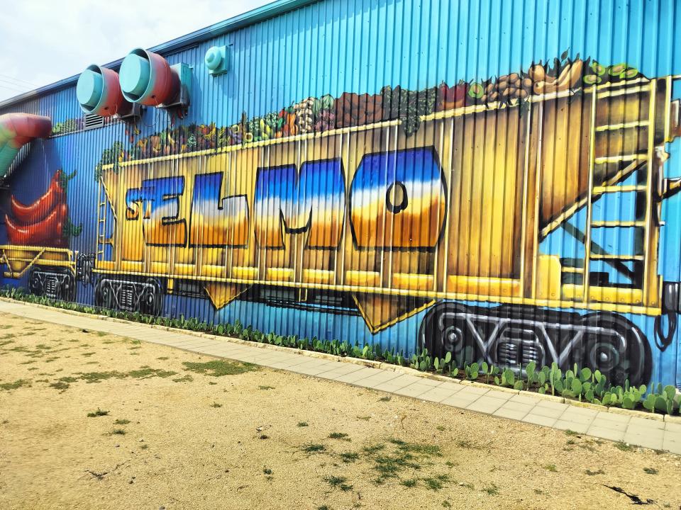 Colorful murals bring new life to many of the renovated warehouses like this one in the Yard, the flagship development in the St. Elmo Arts District in South Austin. The murals capture Austin's creative vibe, artistic bent and entrepreneurial spirit.