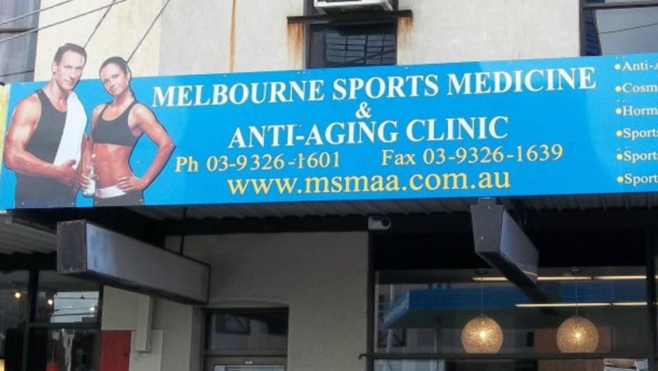 Melbourne sports and anti-aging clinic in Moonee Ponds, Victoria. Picture: Facebook