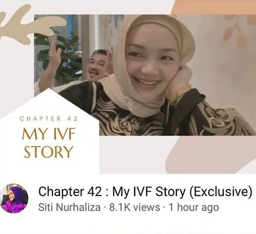  Siti documented her IVF journey on YouTube 