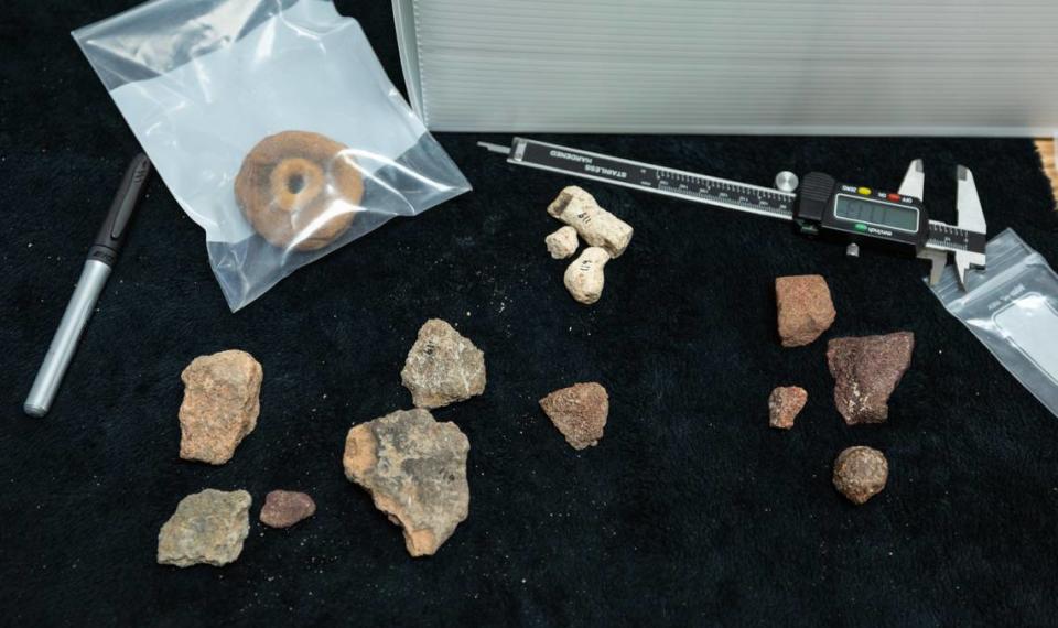 Wichita State University archaeologist Don Blakeslee continues to excavate and collect artifacts thought to be from the Native American town of Etzanoa near present day Arkansas City.