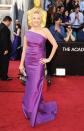 Virginia Madsen<br> Grade: B- <br><br>The “Sideways” actress added a splash of color to the red carpet in a purple one-shoulder Kevin Hall ball gown, which she paired with emerald-and-diamond earrings.