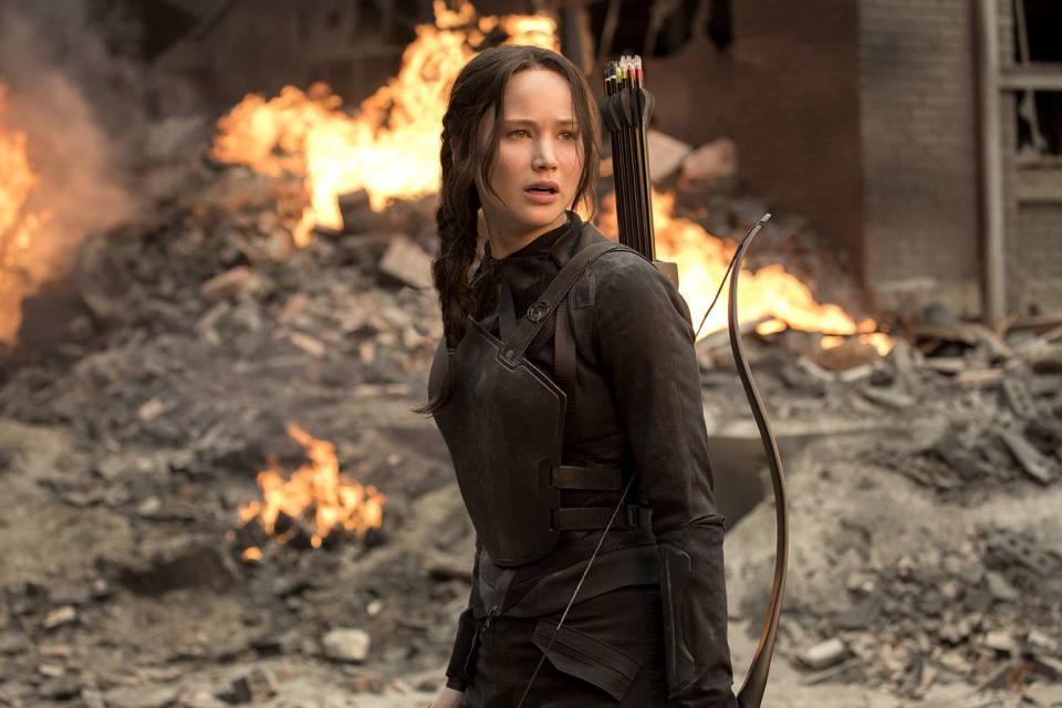 Murray Close/Color Force/Lionsgate/Kobal/Shutterstock Jennifer Lawrence as Katniss Everdeen in <em>The Hunger Games</em> franchise