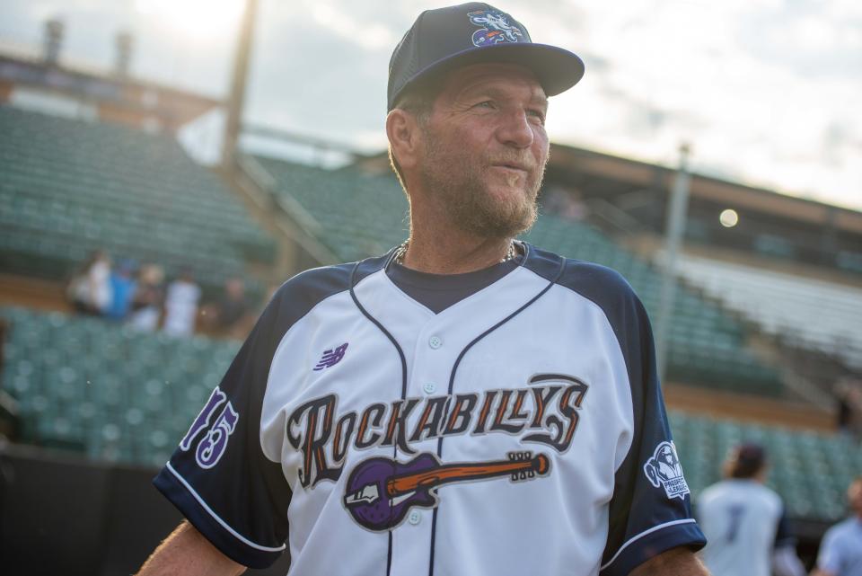 Rockabillys manager Matt Franco during the Jackson Rockabillys' "Greet the Goats" event inside The Ballpark in Jackson on Tuesday, May 30, 2023. 