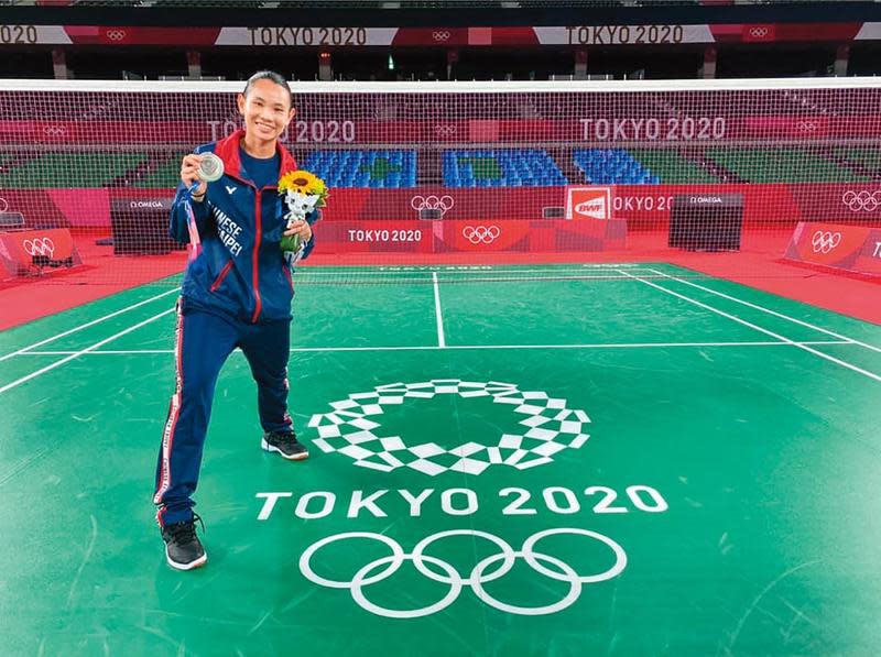 戴資穎去年東京奧運奪得銀牌，創下個人最佳紀錄。（翻攝自戴資穎臉書）