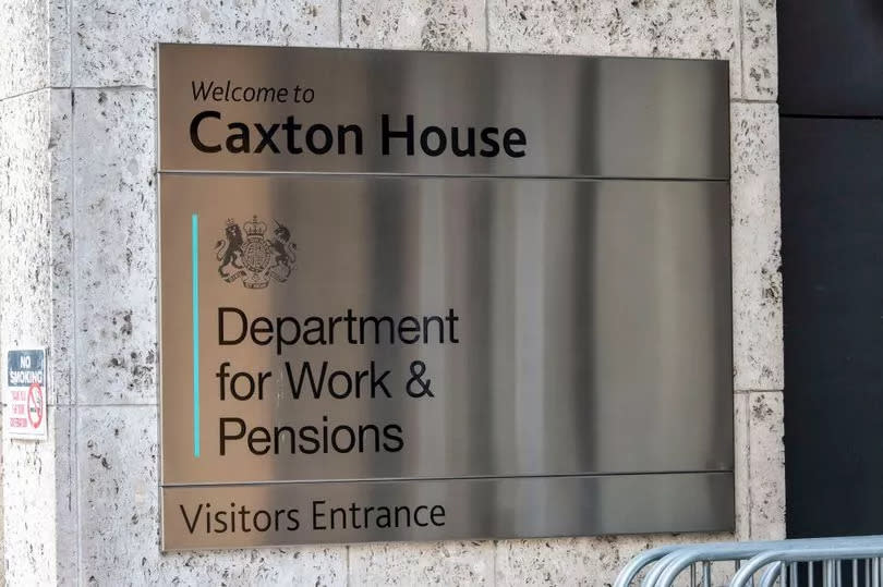 Department for Work & Pensions sign