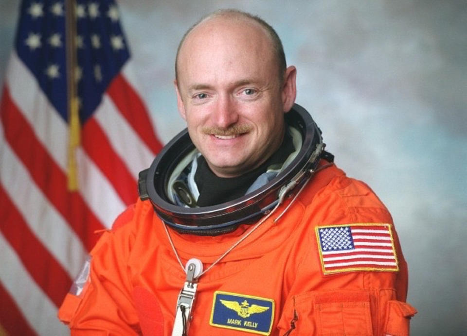 Retired NASA astronaut Mark Kelly, seen here before the launch of the STS-108 space shuttle mission in 2001. <cite>NASA</cite>