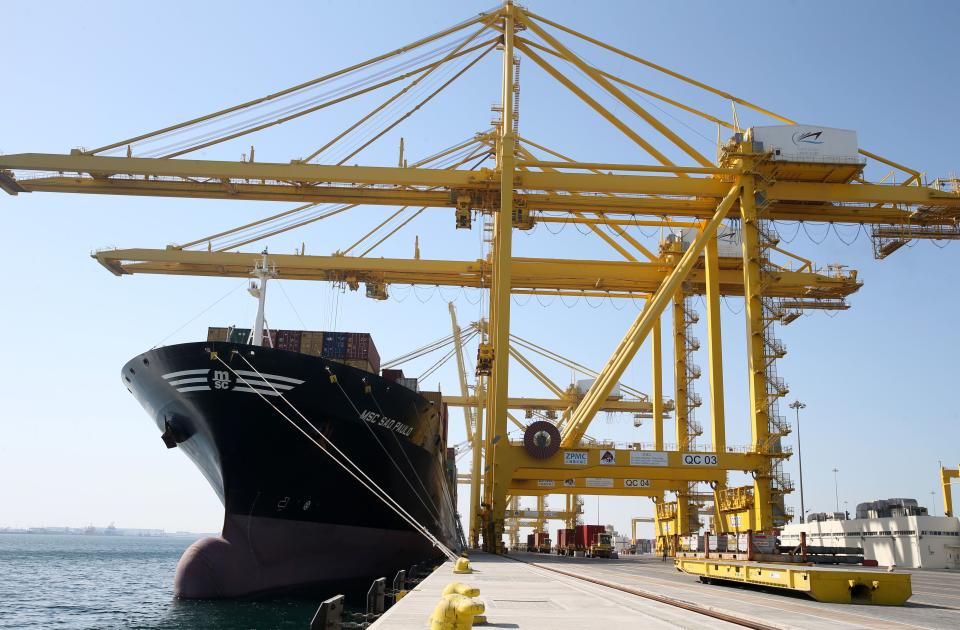 A view of Hamad Port in Doha, the capital of Qatar, on June 14, 2017. (Photo: Karim Jaafar/AFP/Getty Images)