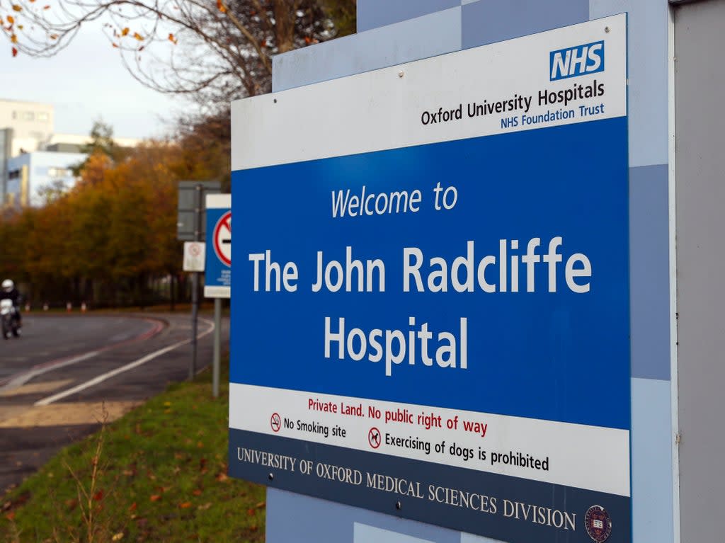 Body cameras will be worn by trained staff at John Radcliffe Hospital, in Oxford, as part of a trial following a rise in acts of aggression (Steve Parsons/PA)