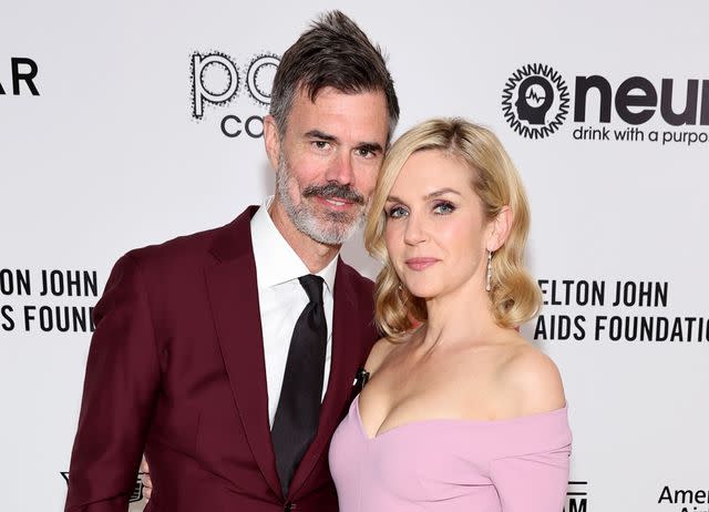 <p>Amy Sussman/Getty</p> Graham Larson and Rhea Seehorn attend the Elton John AIDS Foundation's 30th Annual Academy Awards Viewing Party on March 27, 2022 in West Hollywood, California.