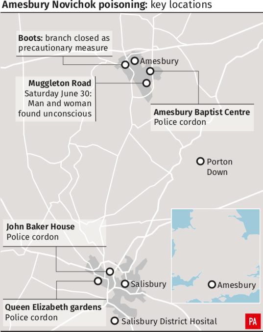 <em>The locations of the latest poisoning in Wiltshire (PA)</em>