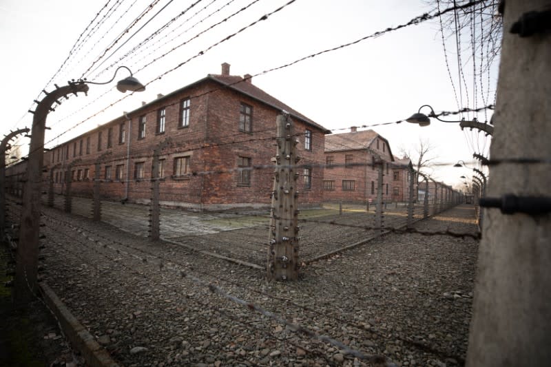Buildings of former Nazi German Auschwitz concentration camp complex are seen in Oswiecim