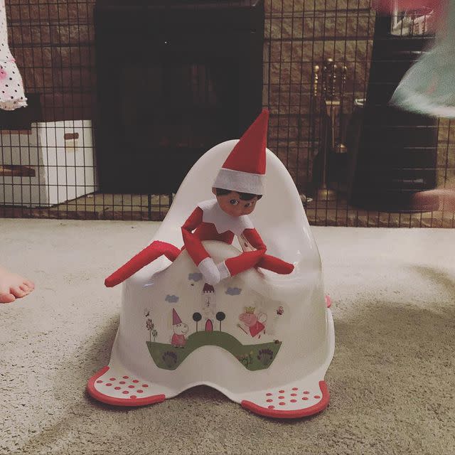 53) Elf on the Shelf using the potty